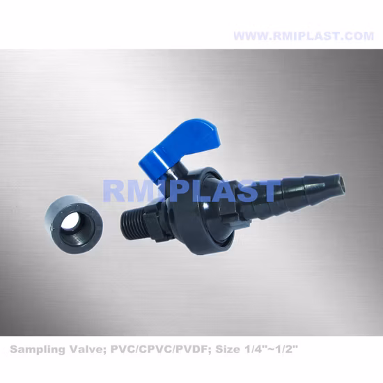 Plastique PP Pph PVDF CPVC UPVC PVC Valve de laboratoire/soupape de décharge d'air/soupape de décompression/soupape d'échappement/vanne d'échantillonnage/vanne à robinet JIS DIN ANSI PN10