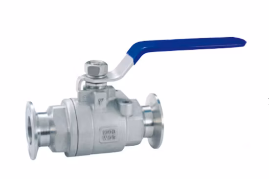Robinet à tournant sphérique d'extrémité de bride de l'acier inoxydable 3PCS largement utilisé